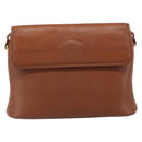 Burberrys Shoulder Bag Leather Brown Gold Auth hk3810-13