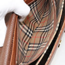 Burberrys Shoulder Bag Leather Brown Gold Auth hk3810-21