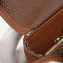 Burberrys Shoulder Bag Leather Brown Gold Auth hk3810-11