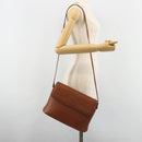 Burberrys Shoulder Bag Leather Brown Gold Auth hk3810-24