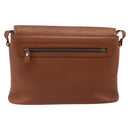 Burberrys Shoulder Bag Leather Brown Gold Auth hk3810-2