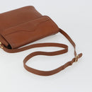 Burberrys Shoulder Bag Leather Brown Gold Auth hk3810-7