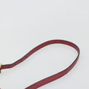 BURBERRY Hand Bag Leather 2way Red Gold Auth hk3813-15