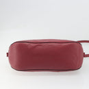 BURBERRY Hand Bag Leather 2way Red Gold Auth hk3813-5