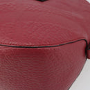 BURBERRY Hand Bag Leather 2way Red Gold Auth hk3813-9
