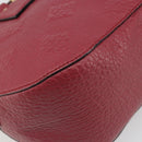 BURBERRY Hand Bag Leather 2way Red Gold Auth hk3813-16