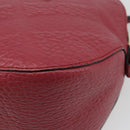 BURBERRY Hand Bag Leather 2way Red Gold Auth hk3813-17
