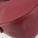 BURBERRY Hand Bag Leather 2way Red Gold Auth hk3813-18