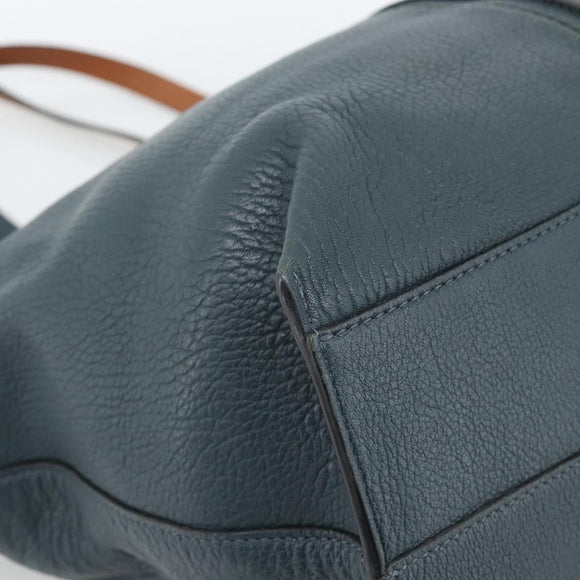 Chloe Tote Bag Leather Black Gold Auth hk3817A