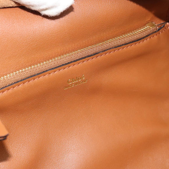 Chloe Tote Bag Leather Black Gold Auth hk3817A