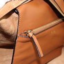 Chloe Tote Bag Leather Black Gold Auth hk3817A-19