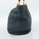 Chloe Tote Bag Leather Black Gold Auth hk3817A-5