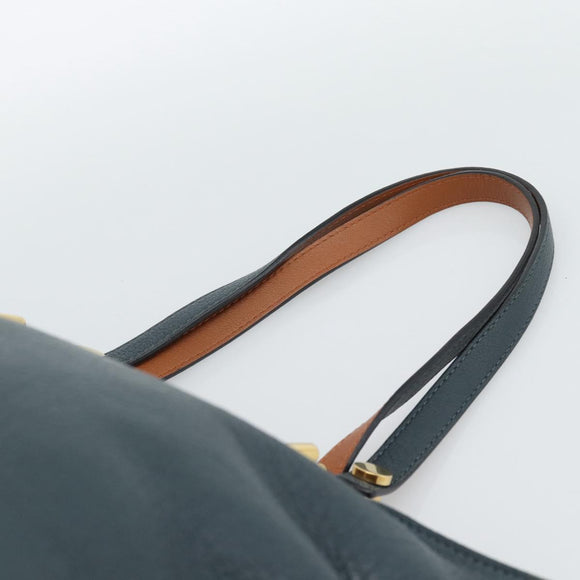 Chloe Tote Bag Leather Black Gold Auth hk3817A