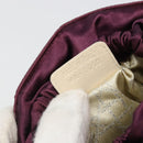 Christian Dior Maris Pearl Hand Bag Satin Purple Silver Auth hk3818-12