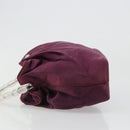Christian Dior Maris Pearl Hand Bag Satin Purple Silver Auth hk3818-4