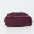 Christian Dior Maris Pearl Hand Bag Satin Purple Silver Auth hk3818-5