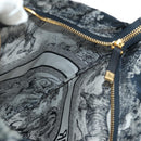 Christian Dior Travel Zip Pouch Nylon Navy Gold Auth hk3820V-17