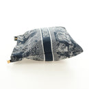 Christian Dior Travel Zip Pouch Nylon Navy Gold Auth hk3820V-4