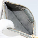 Christian Dior Trotter Canvas Saddle Chain Wallet Light Blue Gold Auth hk3821A-26