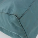 PRADA Tote Bag Nylon Light Blue Silver Auth hk3822-16