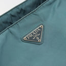 PRADA Tote Bag Nylon Light Blue Silver Auth hk3822-17