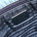 PRADA Tote Bag Nylon Light Blue Silver Auth hk3822-10