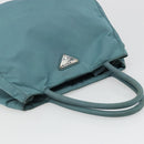 PRADA Tote Bag Nylon Light Blue Silver Auth hk3822-6