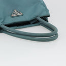 PRADA Tote Bag Nylon Light Blue Silver Auth hk3822-7
