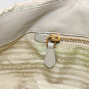 PRADA Tote Bag Nylon Gray Gold Auth hk3823-22