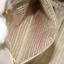PRADA Tote Bag Nylon Gray Gold Auth hk3823-24