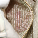 PRADA Tote Bag Nylon Gray Gold Auth hk3823-25