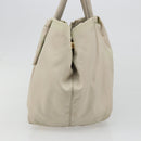 PRADA Tote Bag Nylon Gray Gold Auth hk3823-4