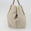PRADA Tote Bag Nylon Gray Gold Auth hk3823-5