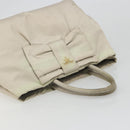 PRADA Tote Bag Nylon Gray Gold Auth hk3823-6
