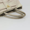 PRADA Tote Bag Nylon Gray Gold Auth hk3823-7