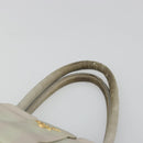 PRADA Tote Bag Nylon Gray Gold Auth hk3823-8