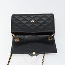 CHANEL Matelasse Bijoux Chain Shoulder Bag Leather Black Gold CC Auth hk3824-15
