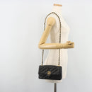 CHANEL Matelasse Bijoux Chain Shoulder Bag Leather Black Gold CC Auth hk3824-23