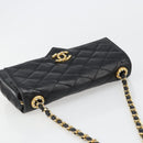 CHANEL Matelasse Bijoux Chain Shoulder Bag Leather Black Gold CC Auth hk3824-6