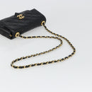 CHANEL Matelasse Bijoux Chain Shoulder Bag Leather Black Gold CC Auth hk3824-7