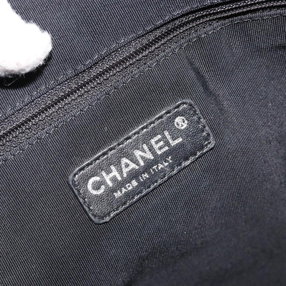 CHANEL Unlimited Tote Bag Coated Canvas Silver CC Auth hk3826