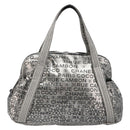 CHANEL Unlimited Tote Bag Coated Canvas Silver CC Auth hk3826-2