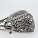 CHANEL Unlimited Tote Bag Coated Canvas Silver CC Auth hk3826-5