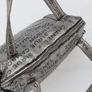 CHANEL Unlimited Tote Bag Coated Canvas Silver CC Auth hk3826-6