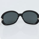 CHANEL Sunglasses Plastic Black White Silver CC Auth hk3828-9
