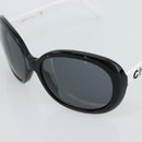CHANEL Sunglasses Plastic Black White Silver CC Auth hk3828-8