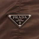 PRADA Boston Bag Nylon Khaki Silver Auth hk3830-17