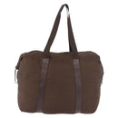 PRADA Boston Bag Nylon Khaki Silver Auth hk3830-13