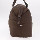 PRADA Boston Bag Nylon Khaki Silver Auth hk3830-4