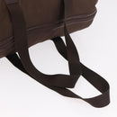 PRADA Boston Bag Nylon Khaki Silver Auth hk3830-7